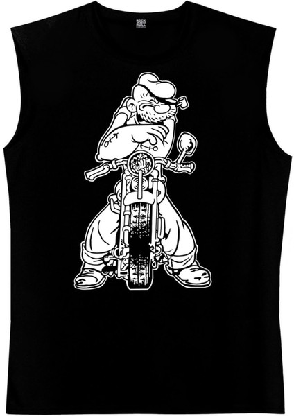 Temel Motor Siyah Kesik Kol / Kolsuz Erkek T-Shirt fiyatları