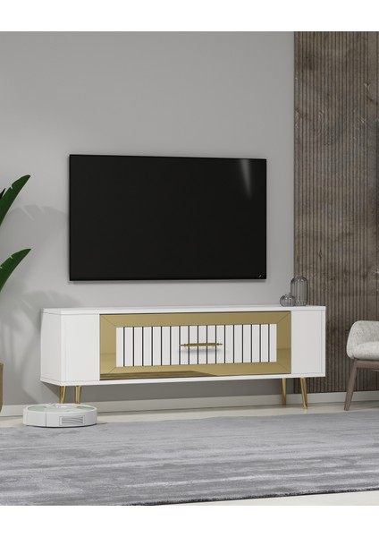 Retrolp3dd Tv Sehpası beyaz altın fiyatları
