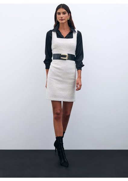 Mini Tüvit Elbise - Taş