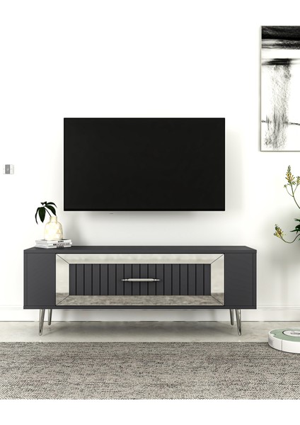 Retrolp3dd Tv Sehpası antrast-gümüş