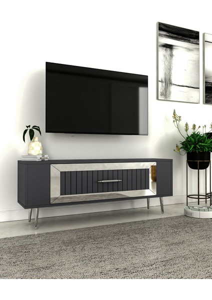 Retrolp3dd Tv Sehpası antrast-gümüş fiyatları