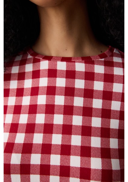 Red Gingham Termal Kırmızı Pijama Takımı