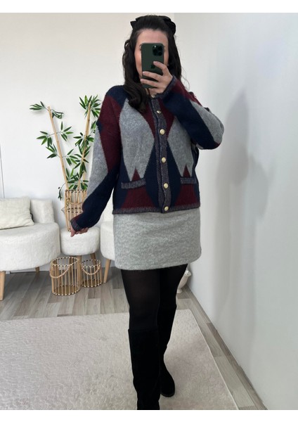 Gri Kaşe Dokulu Etek fiyatları