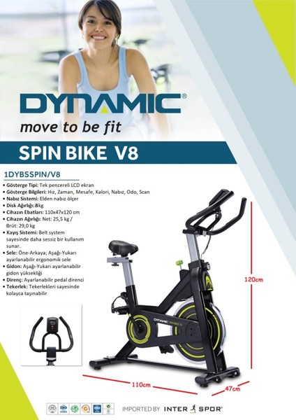 Spin Bike V8 Kondisyon Bisikleti