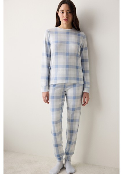 Sleepy Gingham Termal Pantolon Pijama Takımı