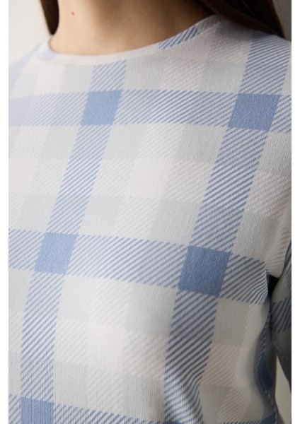 Sleepy Gingham Termal Pantolon Pijama Takımı modelleri