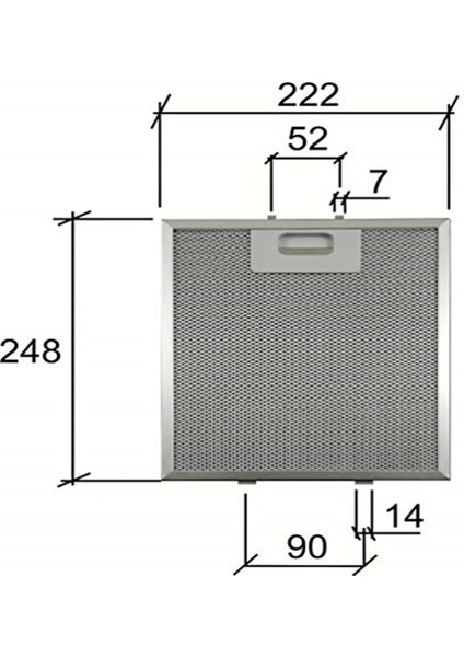 2 Adet 248X222 Davlumbaz Aspiratör Filtresi Metal Yağ Filtresi 480122102126 C00344909, F3