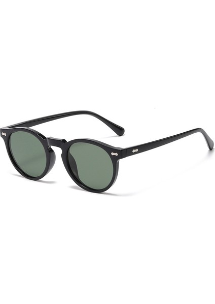 Yeni Retro Polarize Güneş Gözlüğü Erkekler Kadınlar Için Moda Küçük Yuvarlak Güneş Gözlüğü Erkek Kadın Edebi Vintage Shades Sürüş Gözlük (Yurt Dışından)