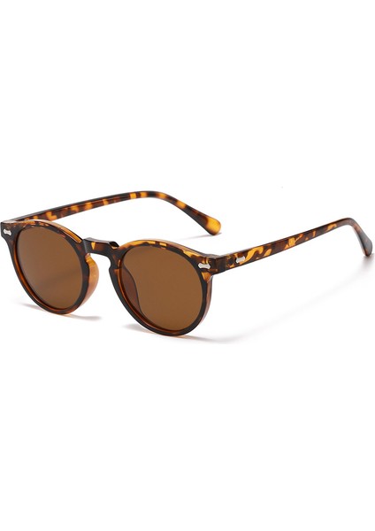 Yeni Retro Polarize Güneş Gözlüğü Erkekler Kadınlar Için Moda Küçük Yuvarlak Güneş Gözlüğü Erkek Kadın Edebi Vintage Shades Sürüş Gözlük (Yurt Dışından)