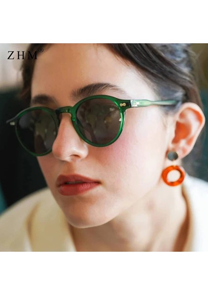 Yeni Retro Polarize Güneş Gözlüğü Erkekler Kadınlar Için Moda Küçük Yuvarlak Güneş Gözlüğü Erkek Kadın Edebi Vintage Shades Sürüş Gözlük (Yurt Dışından) modelleri