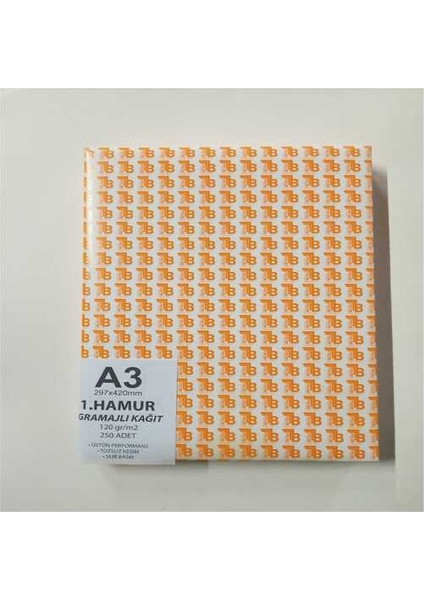 Gramajlı A3 Kağıt 120GR 250'LI