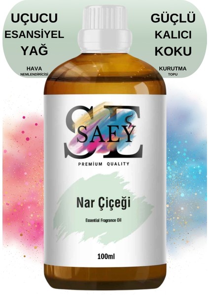 Nar Çiçeği Esansiyel Uçucu Koku Yağ Buhurdanlık Yağı Difüzör Esansı Hobi Esans 100ml
