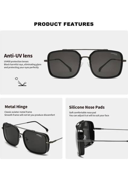 CA165/S Güneş Gözlüğü Erkekler Kadınlar Için Retro Metal Punk Tasarımcı Moda Shades Güneş Gözlüğü (Yurt Dışından) fırsatları