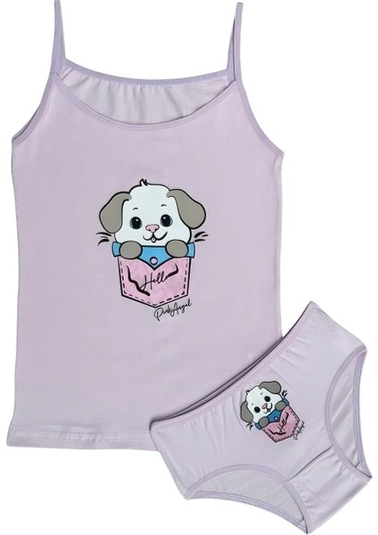 Kız Çocuk İp askılı Atlet Külot Takım (cepten çıkan köpek) fırsatları