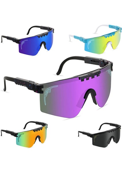 Pit Viper Güneş Gözlüğü UV400 Güneş Gözlüğü Erkek Kadın Yetişkin Açık Gözlük Spor Gözlük Mtb Shades Kutusu Olmadan (Yurt Dışından)