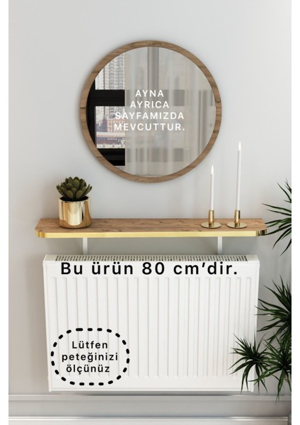 Atlantik Çam Gold Pvc Petek Üstü Tak Çıkar, Uçan Raf & Dresuar Duvar Montajsız Oval Kesim