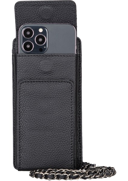 Deri Askılı Kadın Kartlık ve Cüzdan, Kredi Kartlık ve Nakit Bölmeli, Cep Telefonu Kılıfı
