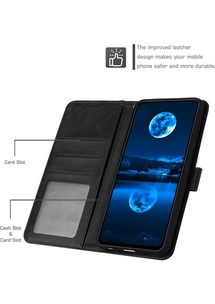 Xiaomi Redmi Note 14 Pro Plus Kılıf 360 Tam Kaplar Deri Dokulu Kapaklı Kartvizit Bölmeli Cüzdan Standlı Kartlıklı