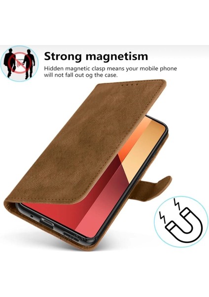 Xiaomi Redmi Note 14 Pro Plus Kılıf 360 Tam Kaplar Deri Dokulu Kapaklı Kartvizit Bölmeli Cüzdan Standlı Kartlıklı