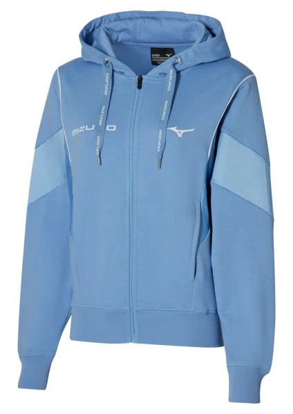 Athletics Mizuno Sweat Jacket Kadın Kapüşonlu Sweatshirt Mavi
