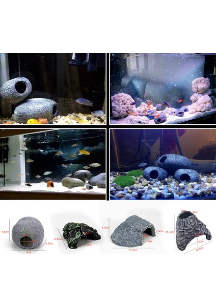 B Tarzı Kertenkele Yılan Kaplumbağa Sığınağı Dinlenme Mağarası Sürüngen Gizleme Mağara Ev Basking Gizle Habitat Akvaryum Peyzaj Teraryum Dekor (Yurt Dışından) fırsatları