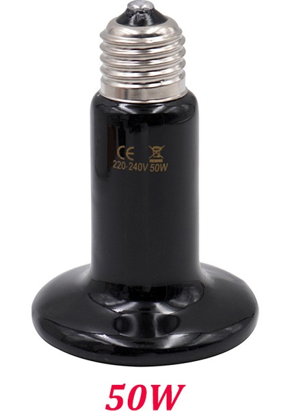 50W Tarzı E27 Uzak Kızılötesi Pet Isıtma Lambası Ceramv Sürüngen Kaplumbağa Brooder Ampul Isı Verici Ampul 25W 50W 75W 100W 150W 200W (Yurt Dışından)