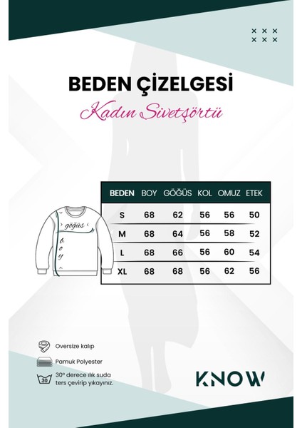 Kadın 3 Iplik Deniz Mavisi Düz Bisiklet Yaka Sweatshirt