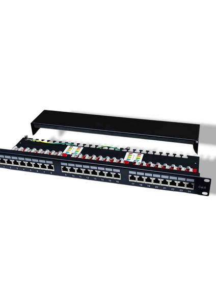 19'' 24 Port Cat-6 FTP Zırhlı Patch Panel – Yüksek Performanslı Rack Tipi Ağ Çözümü