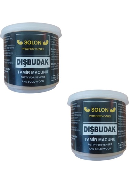2 Adet Çok Amaçlı Ahşap Parke Masa Sehpa Çizik Çok Amaçlı Tamir Dolgu Macunu Dışbudak 240 gr
