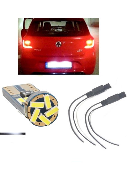 Vw Polo 6r 6c Uyumlu Beyaz LED Plaka Lambası Ampul Seti