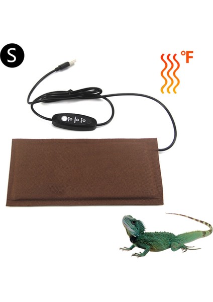 3 Aşamalı Stil Sürüngen Isıtma Pedi Sıcaklık Kontrolü Pet Sıcaklık Parçası Kertenkele Hamster Idrar Tırmalama Bakım Battaniyesi USB Isıtma Mat # 5o (Yurt Dışından)