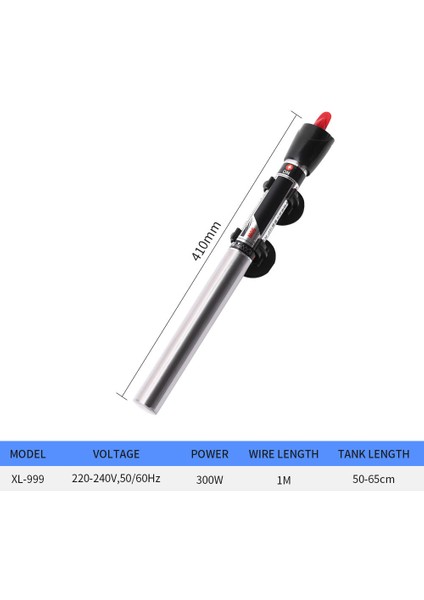 XL-999-300W Stili Ingıltere Fişi Paslanmaz Çelik Ayarlanabilir Dalgıç Otomatik Akvaryum Balık Tankı Su Sıcaklığı Termostat Isıtıcı Kontrol Isıtma Çubuğu 500W (Yurt Dışından)