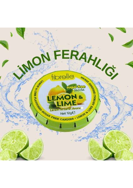 Stevialı Şekersiz Şeker Limonlu 3 Adet