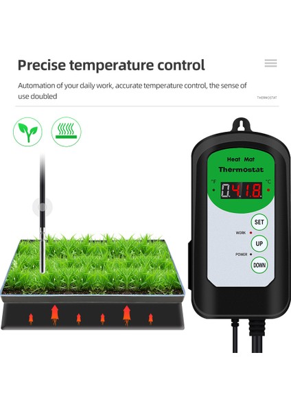 Ingiltere Fiş Stili Isı Mat Termostat Sıcaklık Kontrol Cihazı Topraksız Bitkiler Için 5 ℃-42 ℃ Tohum Çimlenme Sürüngenler Pet Malzemeleri Isı Mat (Yurt Dışından) indirimleri