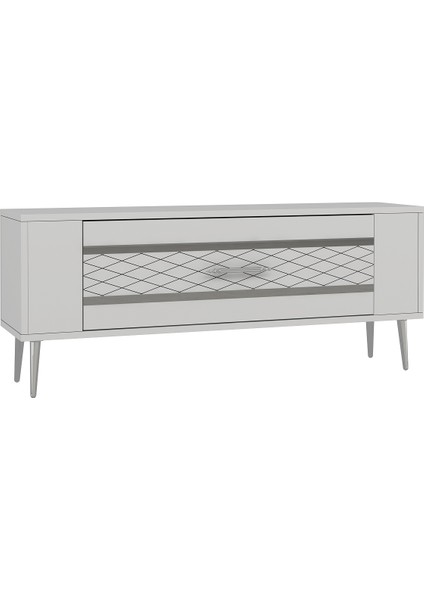 Retrolp2dd Tv Sehpası Beyaz-Gümüş modelleri