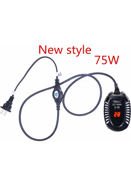 K-50 75W Stili Ingiltere Adaptör Fişi Akvaryum Isıtıcı Akvaryum Elektrikli Isıtma Çubukları Dijital Sıcaklık Kontrolörü Sopa Balık Tankı Kaplumbağa Tankı (Yurt Dışından)