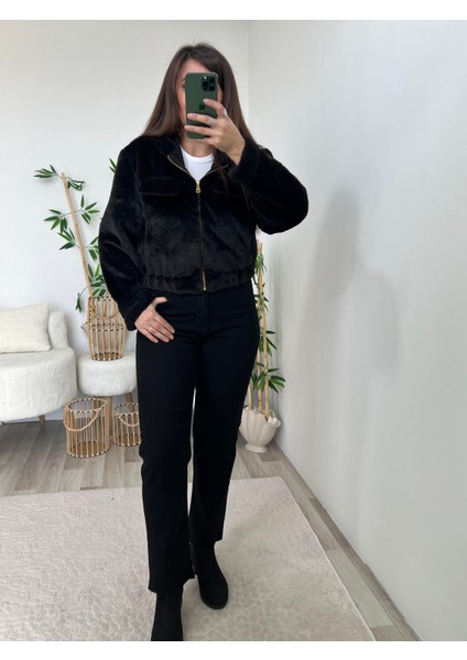 Siyah Peluş Mont fiyatları