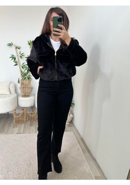 Siyah Peluş Mont fırsatları