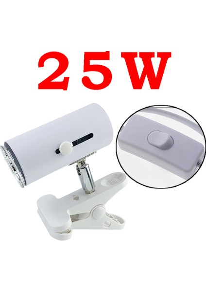 Beyaz 25W I Tarzı Uva Uvb Amfibiler Sürüngen Duy Basking Isı Işık Sürüngen Lamba Ceramica Sıcaklık Tortuga Kaplumbağa Kertenkele Aydınlatma (Yurt Dışından)