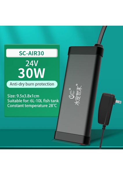 SC-AIR30 Stili USB Mini Balık Tankı Isıtıcı Çubuk Dalgıç Otomatik Sabit Sıcaklık Isıtma Küçük Kaplumbağa Tankı Akvaryum Su Isısı (Yurt Dışından)