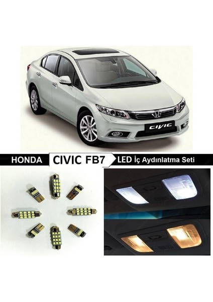 Honda Civic Fb7 Uyumlu LED Iç Aydınlatma Seti (2013-2017)