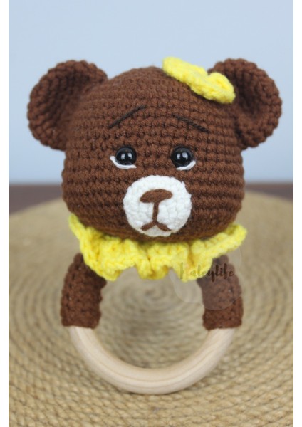 Aleylife Amigurumi Tombik Yanak Ayıcık Çıngırak Diş Kaşıyıcı fiyatları