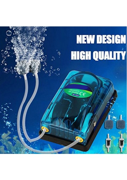 Abd 248A Stili Akvaryum Balığı Oksijen Hava Pompası Tekli Çift Çıkışlı Kaymaz Ayaklı Şeffaf Sessiz SB-348A SB-248A Clh@8 (Yurt Dışından) fiyatları