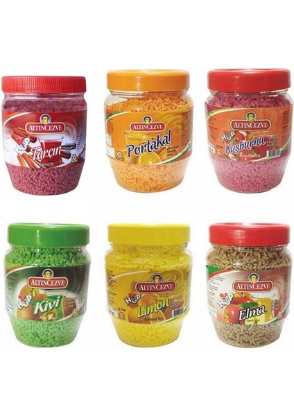 Granül Oralet 6'lı Paket 300GR x 6 Adet (Portakal,limon,kuşburnu,kivi,elma,tarçın)