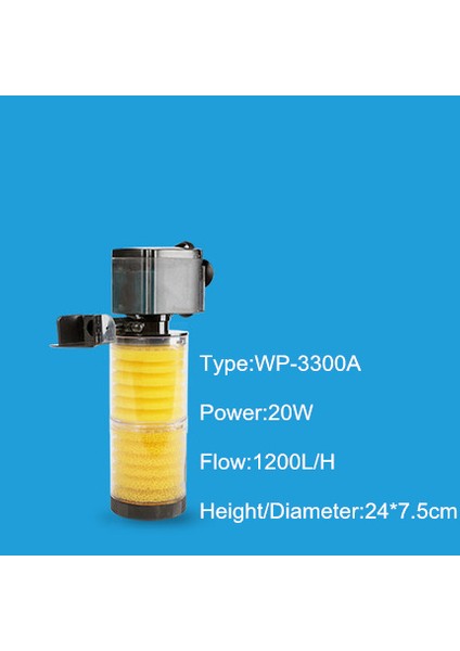 WP-3300A 20W Stili Ingıltere Fişi Akvaryum Biyolojik Akvaryum Için Balık Tankı Hava Pompası Için Süngerli Sobo Iç Filtre Pompası Dalgıç Hava Kompresörü (Yurt Dışından)