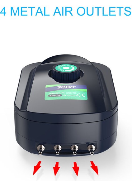 SB-748 Plus Parça Stili Sobo Sb Dört Stoma Havalandırma Pompası Ayarlanabilir Balık Tankı Oksijenasyon Pompası (Yurt Dışından) fırsatları