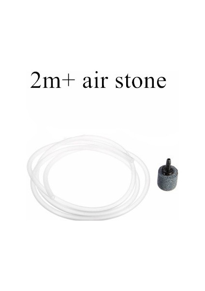 2m Tarzı Akvaryum Hava Pompası Balık Tankı Mini Kompresör Çek Valf Tüplü Tek Çift Çıkışlı Su Aksesuarları 220V 3W 5W (Yurt Dışından)