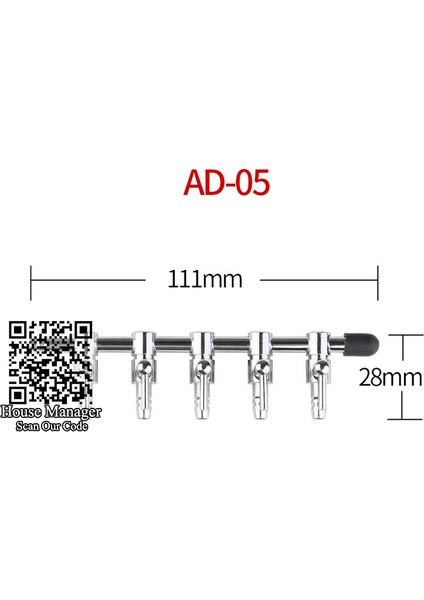 Ad-05 111MM Stili Paslanmaz Çelik Akvaryum Hava Pompası Vana Kontrolü (Yurt Dışından)