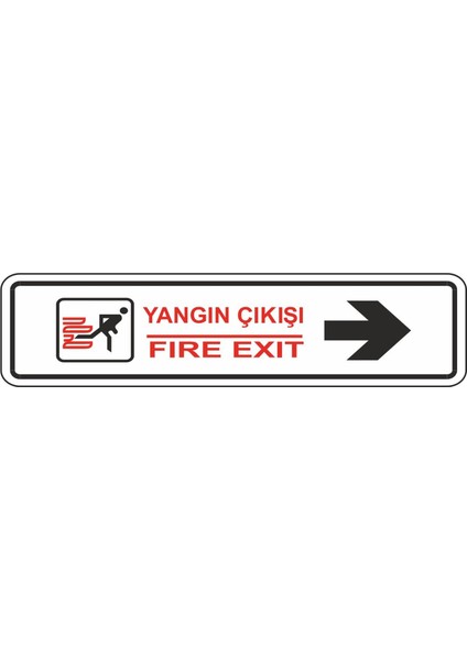 7 x 24 cm Pvc Yangın Çıkışı-Sağ