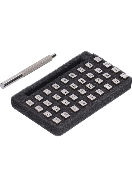 Queen Leather 36 Harf ve Sayı Damga Seti, Metal ve Ahşap Damgalama Zımbaları Için Metal Damgalama Aletleri 6mm fiyatları